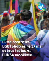 Lutte contre les LGBTphobies : l'UNSA mobilisée 