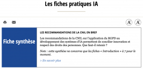Quoi de neuf au Journal Officiel du 22 juin ? Recommandation C.N.I.L. sur l'application du R.G.P.D. des systèmes d'intelligence artificielle (fiches pratiques IA), Fonds propres des opérateurs de compétences (O.P.C.O. et C.O.P.I.R.), Prise en charge de la dépression post-partum (« baby blues ») : expérimentation, l'indemnité compensatrice pour congé annuel non pris (trois fonctions publiques), Prorogations de dispositifs de certificats d'économie d'énergie, …